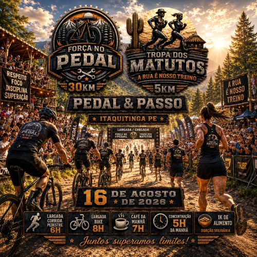Cartaz do 1º Pedal e Passo - 2026