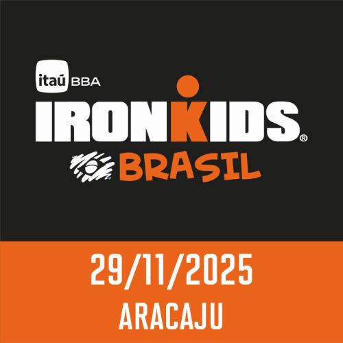 Cartaz do ITAÚ BBA IRONKIDS 2025 - IRONMAN 70.3 ARACAJU - SERGIPE